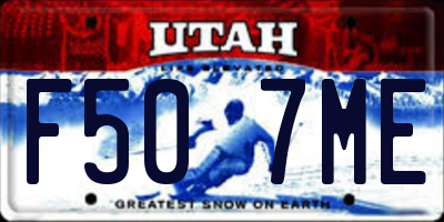 UT license plate F507ME