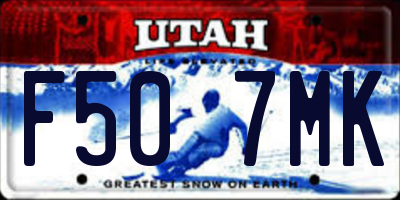 UT license plate F507MK