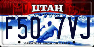 UT license plate F507VJ