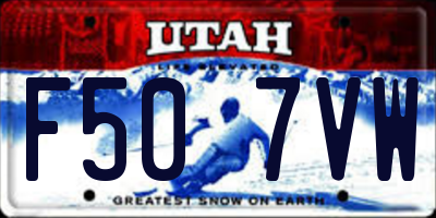 UT license plate F507VW