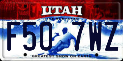UT license plate F507WZ
