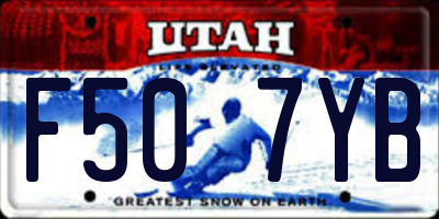UT license plate F507YB