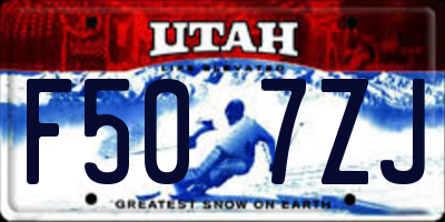 UT license plate F507ZJ