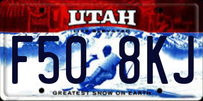 UT license plate F508KJ