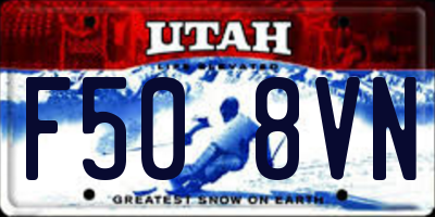 UT license plate F508VN