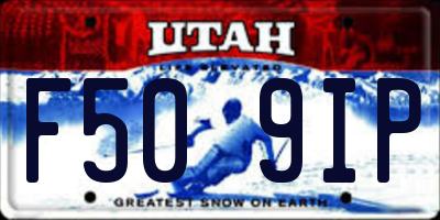 UT license plate F509IP