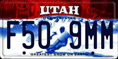 UT license plate F509MM