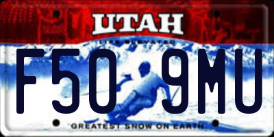 UT license plate F509MU
