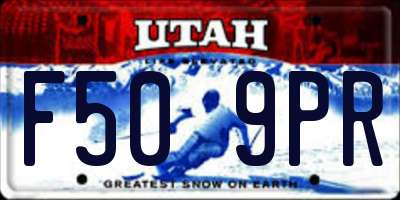 UT license plate F509PR