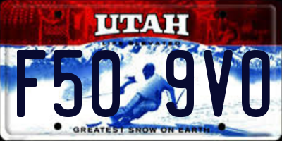 UT license plate F509VO
