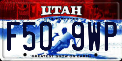 UT license plate F509WP