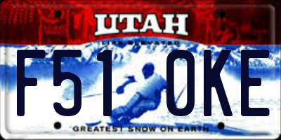 UT license plate F510KE