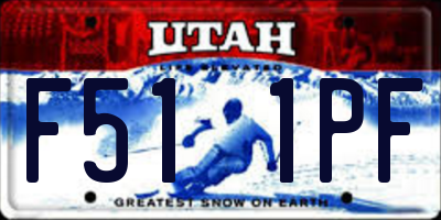 UT license plate F511PF