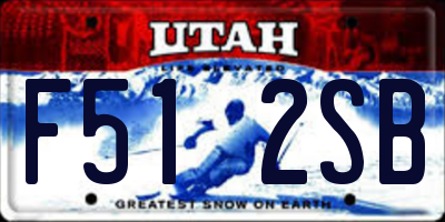 UT license plate F512SB