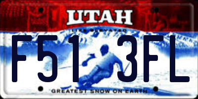 UT license plate F513FL