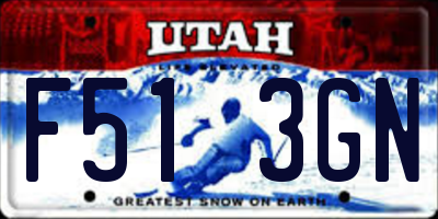 UT license plate F513GN