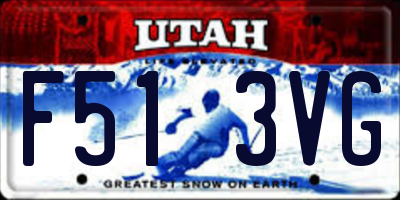 UT license plate F513VG