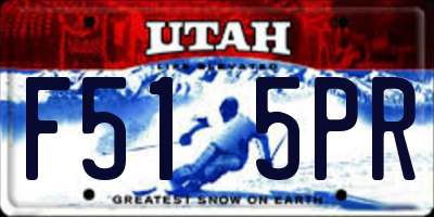UT license plate F515PR