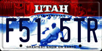 UT license plate F515TR