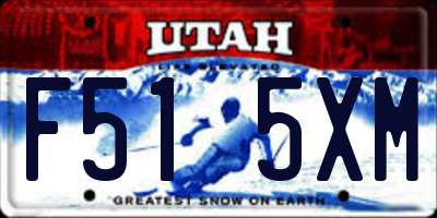 UT license plate F515XM