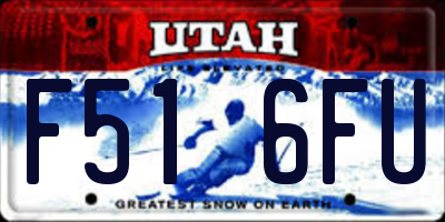 UT license plate F516FU