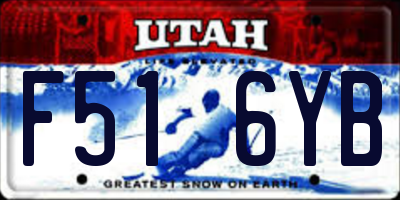 UT license plate F516YB