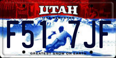 UT license plate F517JF