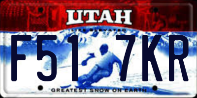 UT license plate F517KR