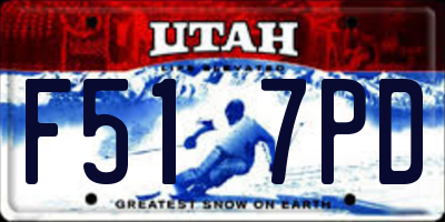 UT license plate F517PD