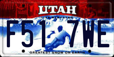 UT license plate F517WE