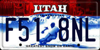 UT license plate F518NL