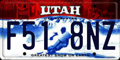 UT license plate F518NZ