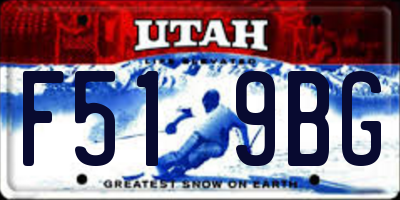UT license plate F519BG