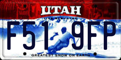 UT license plate F519FP