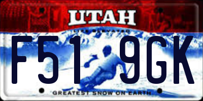 UT license plate F519GK