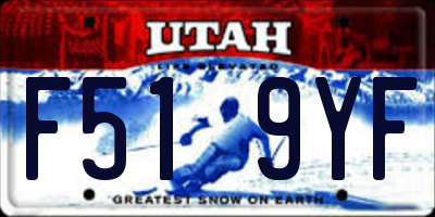 UT license plate F519YF