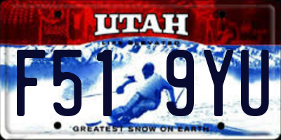 UT license plate F519YU