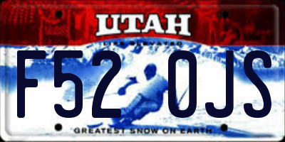 UT license plate F520JS