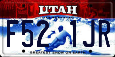 UT license plate F521JR