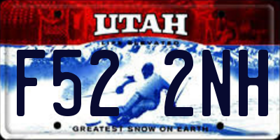 UT license plate F522NH