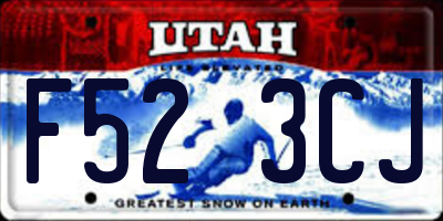 UT license plate F523CJ