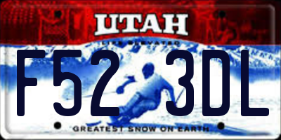 UT license plate F523DL