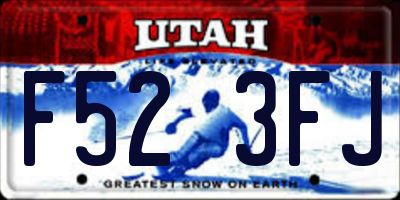 UT license plate F523FJ