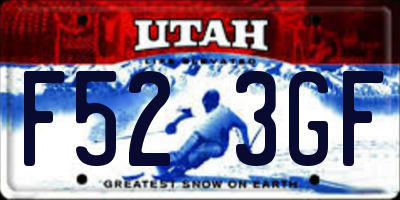 UT license plate F523GF