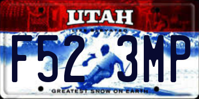 UT license plate F523MP