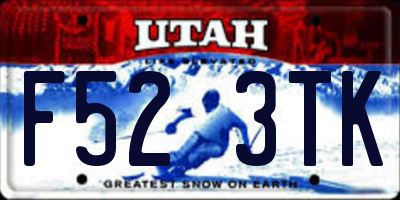 UT license plate F523TK