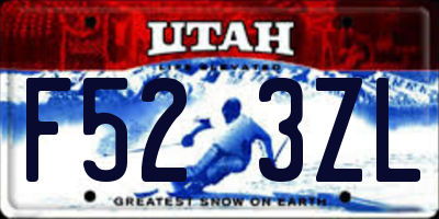 UT license plate F523ZL