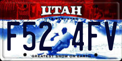 UT license plate F524FV