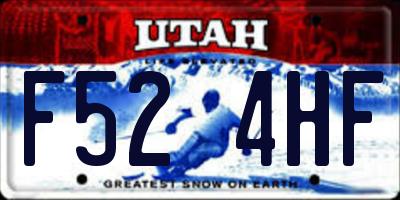 UT license plate F524HF