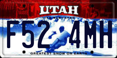 UT license plate F524MH